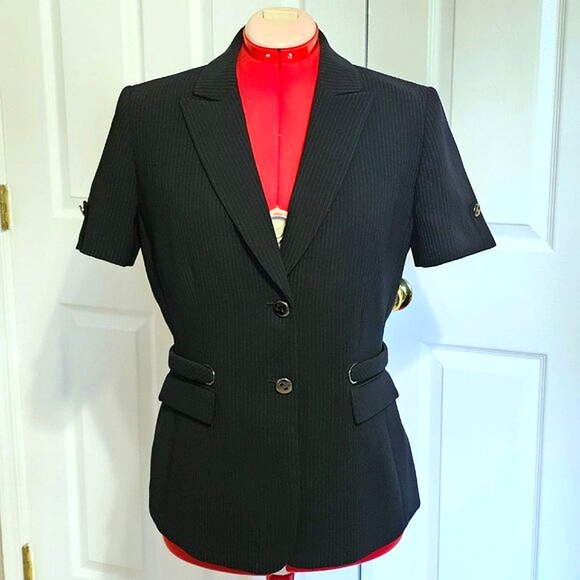 Tahari ASL Jackets & Blazers - Tahari ASL Short Sleeve Pinstripe Suit Jacket - Size 12